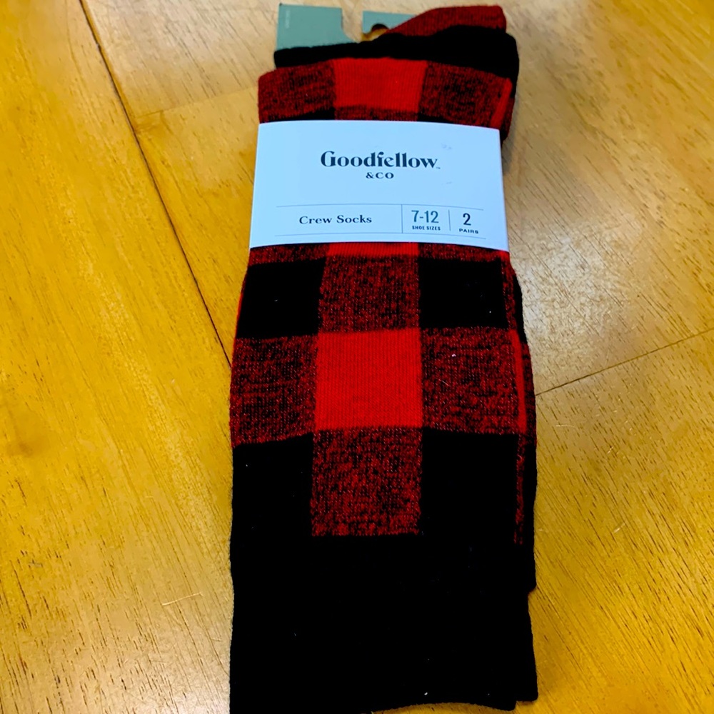 Buffalo plaid socks 2 pair pack